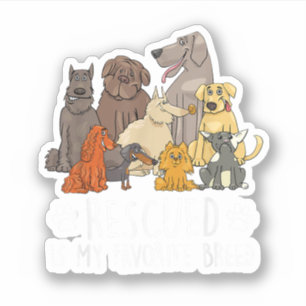 Funny dog design für Damen und Herren mit humorvol Aufkleber