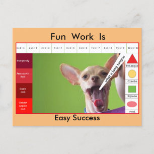 Funny Dog Education Game Postkarte