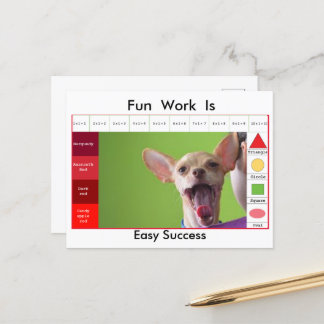 Funny Dog Education Game Postkarte