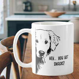 Funny Dog Face & Snacks Hund Mama Spaß Kaffeetasse