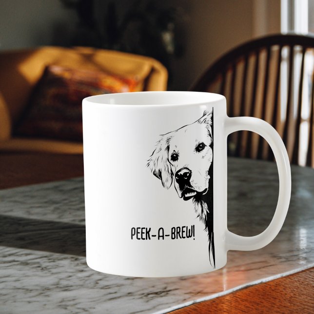 Funny Dog Face & Snacks Hund Mama Spaß Kaffeetasse (Von Creator hochgeladen)