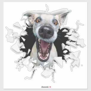Funny dog face Sticker
