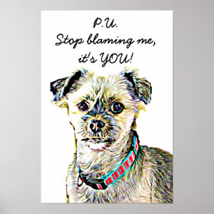 Funny Dog Farting Poster