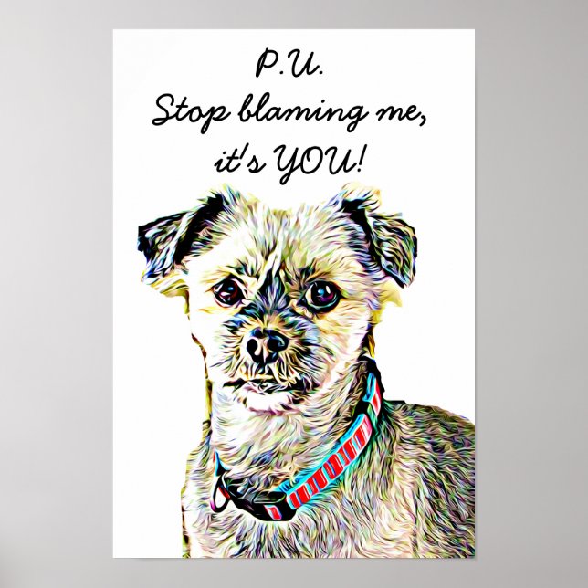 Funny Dog Farting Poster (Vorne)