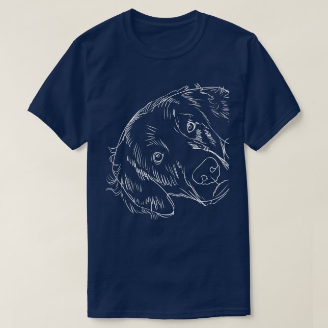 Funny Dog Flat Coated Retriever  T-Shirt (Design vorne)