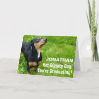 Funny Dog Foto Abschluss Card Benutzerdefinierter