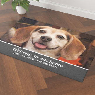 Funny Dog Foto haben Sie mitgebracht Snacks Willko Fußmatte