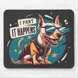 Funny Dog Furz Es passiert Mousepad
