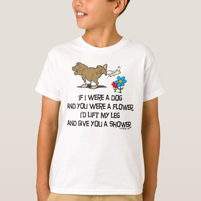 Funny Dog Gedicht T-Shirt (Vorderseite)