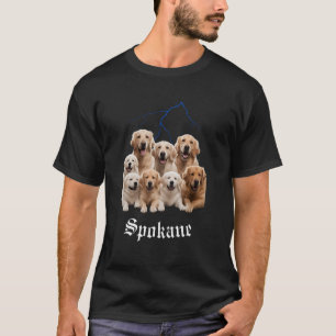 Funny Dog Golden Retriever Bootleg Spokane waschen T-Shirt