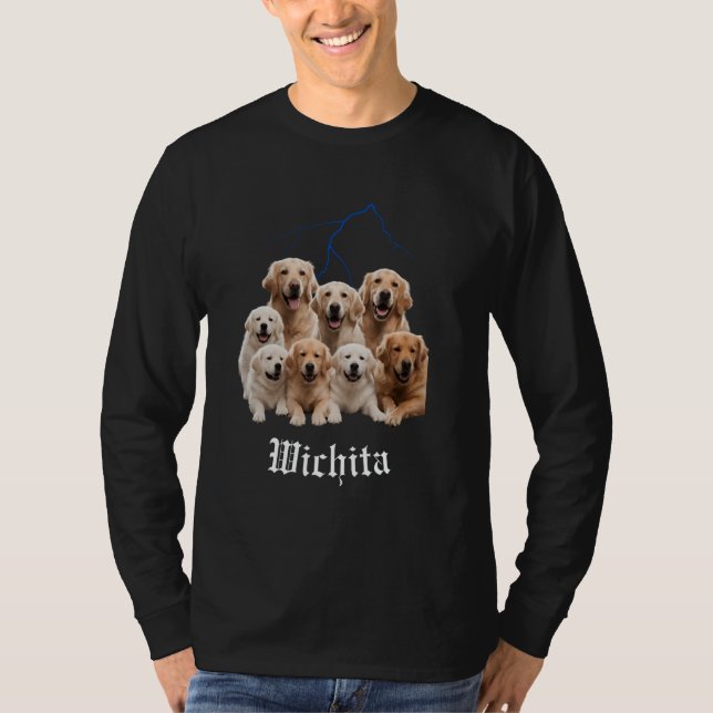 Funny Dog Golden Retriever Bootleg Wichita Kansas T-Shirt (Vorderseite)