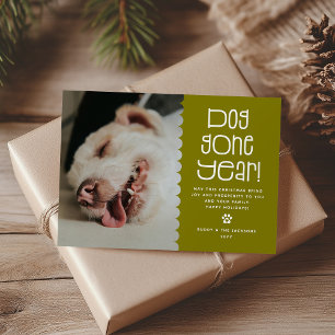 Funny 'Dog Gone Year' Pet Foto Feiertagskarte