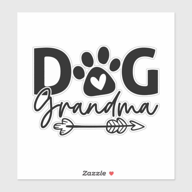 Funny Dog Grandma Aufkleber (Blatt)
