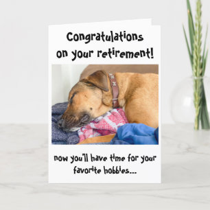 Funny Dog Gratulation zur Rentenkarte Karte