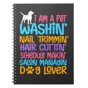 Funny Dog Groomer Quote Pet Witty Puppy Grooming Notizblock