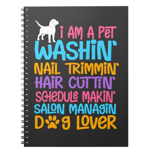 Funny Dog Groomer Quote Pet Witty Puppy Grooming Notizblock (Vorderseite)