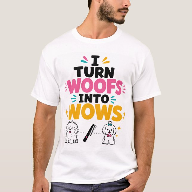 Funny Dog Groomer T-Shirt (Vorderseite)
