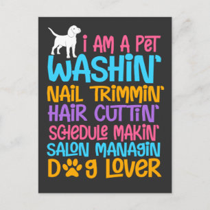 Funny Dog Groomer Zitat Pet Witty Puppy Grooming Postkarte