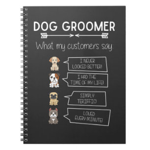 Funny Dog Grooming Humorer Welpe Groomer Fun Notizblock
