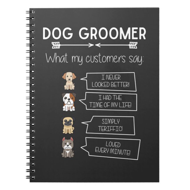 Funny Dog Grooming Humorer Welpe Groomer Fun Notizblock (Vorderseite)