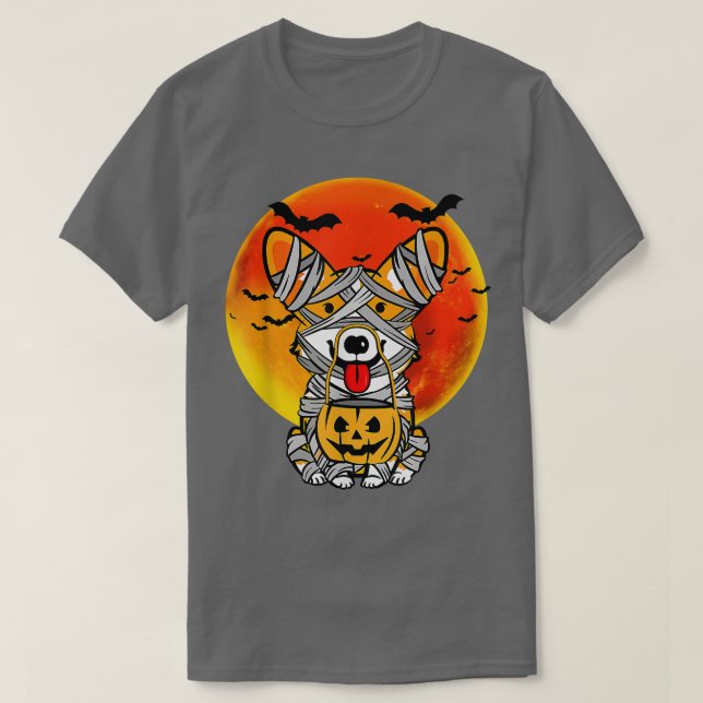 Funny Dog Halloween Kostüm Welsh Corgi Pumpkin Co T-Shirt (Design vorne)
