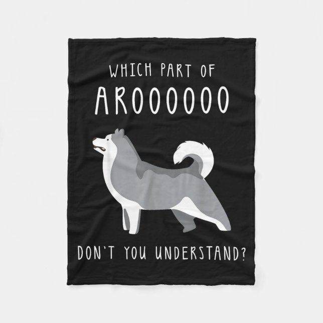 Funny Dog Husky Mom Cut For Girls And Women - Whic Fleecedecke (Vorderseite)