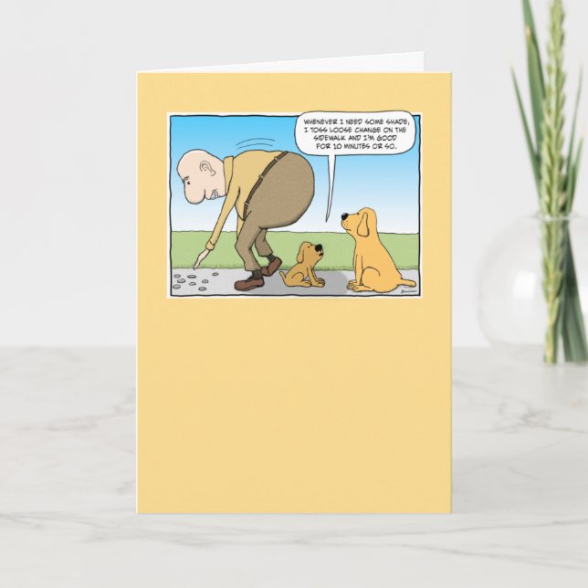 Funny Dog in Shade Birthday Card Karte (Vorderseite)