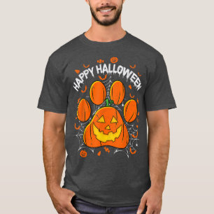 Funny Dog Katze Paw Pumpkin Halloween Kostüm für W T-Shirt