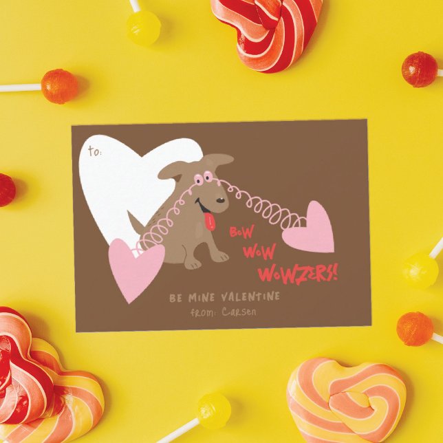 Funny Dog Klasse Valentine Cards Dankeskarte (Von Creator hochgeladen)