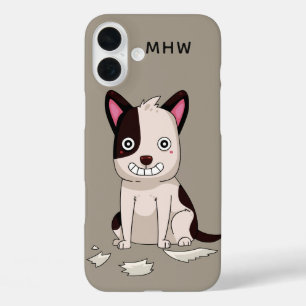 Funny Dog kundenspezifische Monogramm- und Farbtel iPhone 16 Plus Hülle