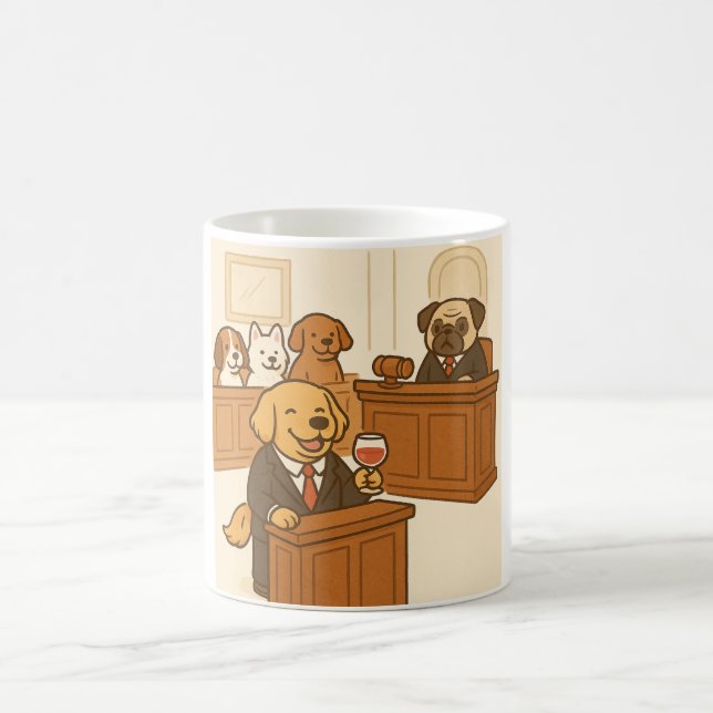 Funny Dog Lawyer Kaffeetasse (Mittel)