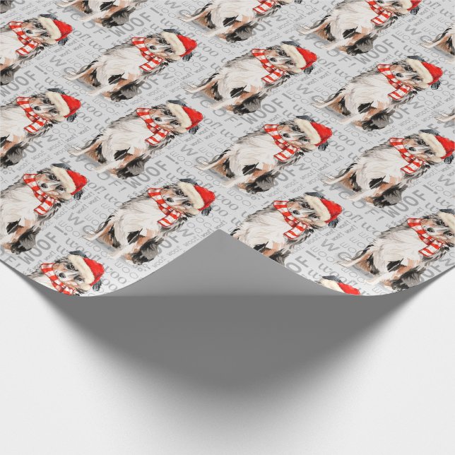Funny Dog Lover Australian Shepherd Weihnachten Geschenkpapier (Ecke)
