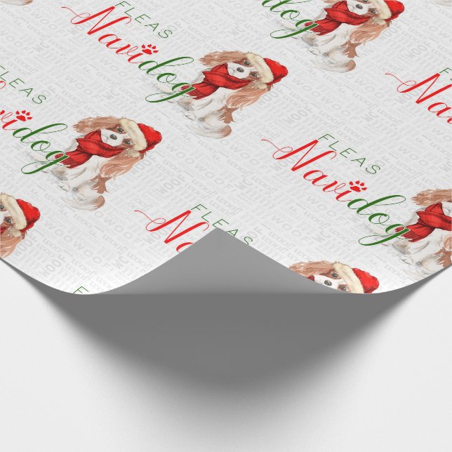 Funny Dog Lover Cavalier King Charles Spaniel Geschenkpapier (Ecke)