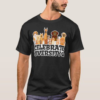 Funny Dog Lover 'Celebrate Diversity' Niedlich Dog T-Shirt