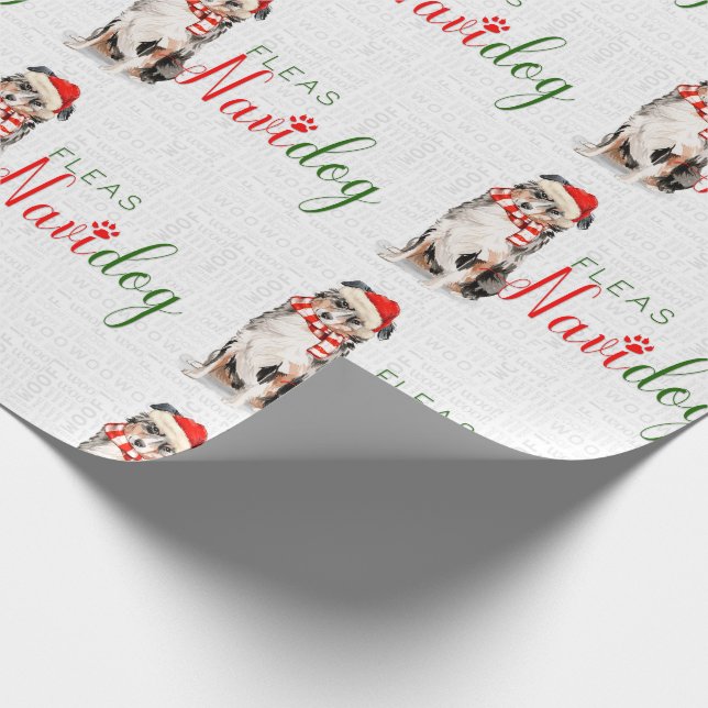 Funny Dog Lover Christmas Australian Shepherd Geschenkpapier (Ecke)