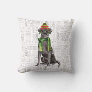 Funny Dog Lover Christmas Black Labrador Retriever Kissen
