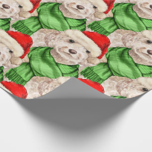 Funny Dog Lover Christmas Champagne Cockapoo Wrapp Geschenkpapier