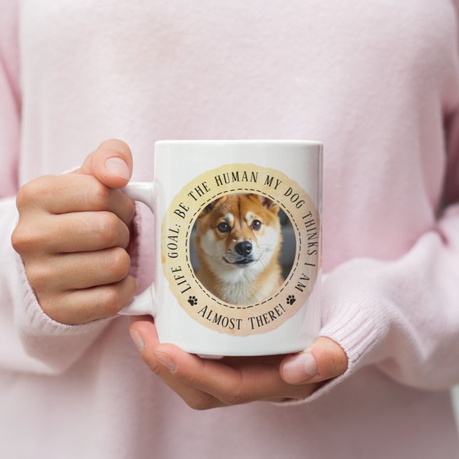 Funny Dog Lover Gift Life Goal Kaffeetasse (Von Creator hochgeladen)