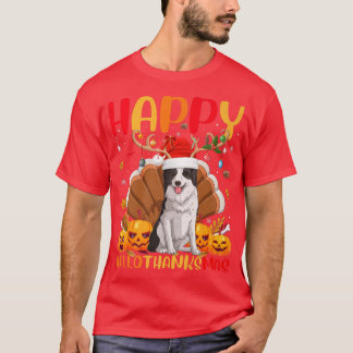 Funny Dog Lover Happy Border Collie Dog HalloDanke T-Shirt