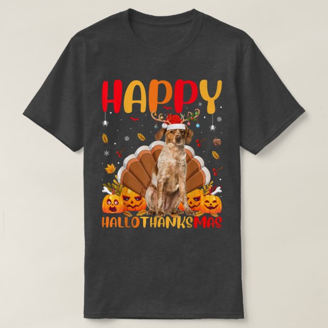 Funny Dog Lover Happy Brittany Spaniel Dog HelloTh T-Shirt (Design vorne)