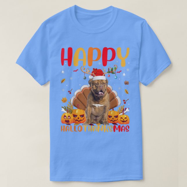 Funny Dog Lover Happy Dogue De Bordeau Dog Hallo T T-Shirt (Design vorne)