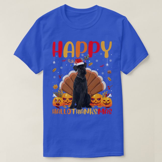 Funny Dog Lover Happy Giant Schnauzer Dog HelloTha T-Shirt (Design vorne)