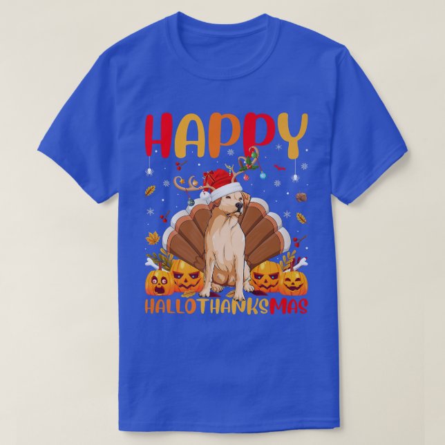 Funny Dog Lover Happy Golden Retriever Dog HelloTh T-Shirt (Design vorne)
