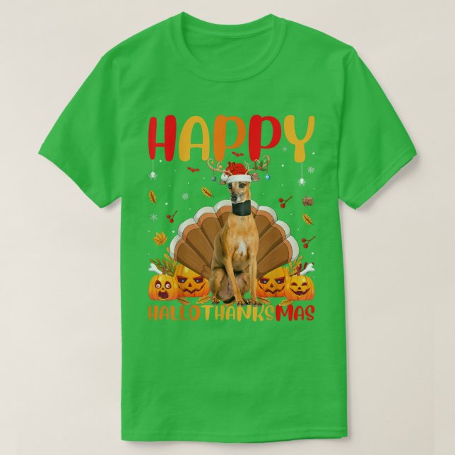 Funny Dog Lover Happy Italian Greyhound Dog HelloT T-Shirt (Design vorne)