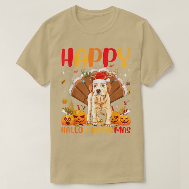 Funny Dog Lover Happy Labrador Retriever Dog Hello T-Shirt (Design vorne)