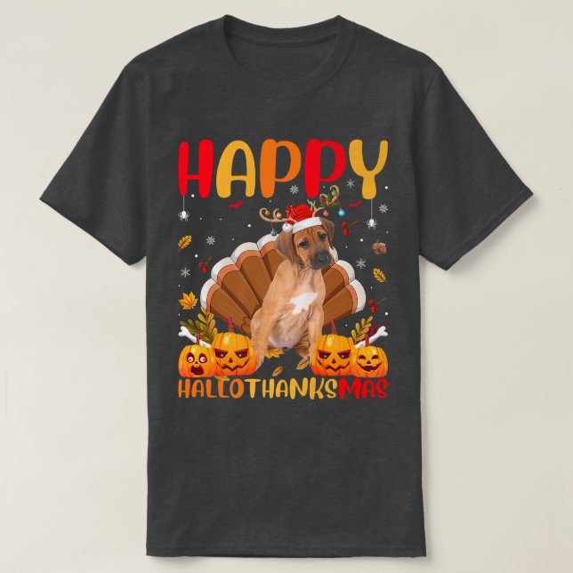 Funny Dog Lover Happy Rhodesian Ridgeback HelloTha T-Shirt (Design vorne)