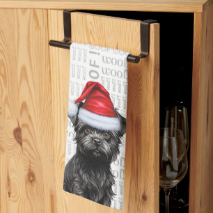 Funny Dog Lover Holiday Affenpinscher Weihnachten Geschirrtuch