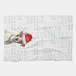 Funny Dog Lover Holiday Jack Russell Weihnachten Geschirrtuch