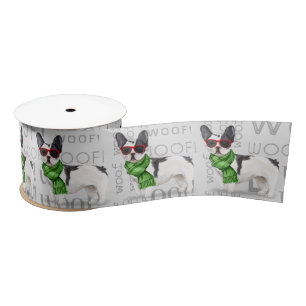 Funny Dog Lover Niedlich Boston Terrier Weihnachte Satinband