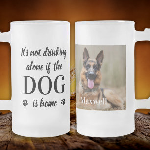 Funny Dog Lover Personalisiert Pet Foto Mattglas Bierglas